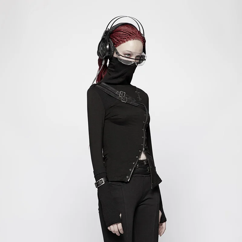 PUNK RAVE New Punk Turtleneck Metal Decoration