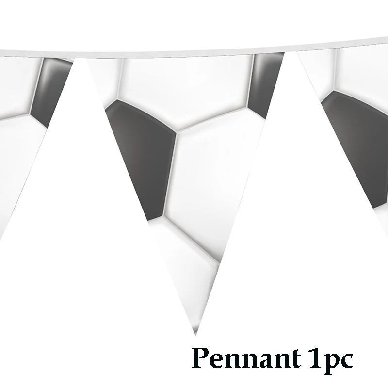 pennant 1pc Мультяшная футбольная посуда наборы Праздничная детская вечеринка на день рождения Салфетка флаги бумажная чашка тарелка Свадебные украшения - Цвет: pennant 1pc