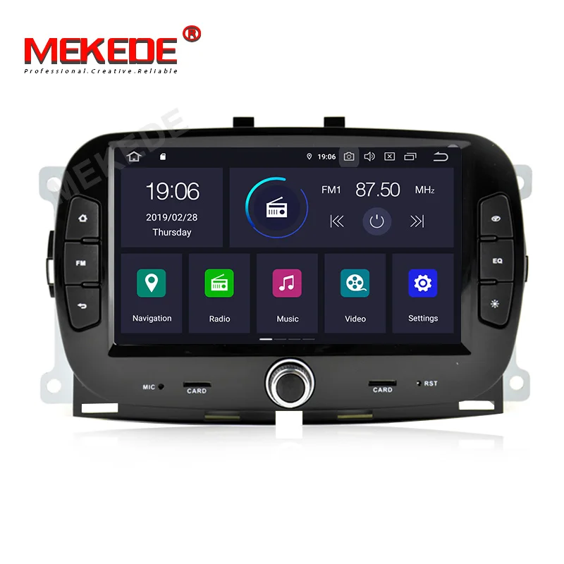 Авто-Радио сенсорный экран 8 ядерный 2din Android 9,0 автомобильный dvd-плеер для Fiat 500- Мультимедиа gps wifi Камера просмотра Зеркало Ссылка