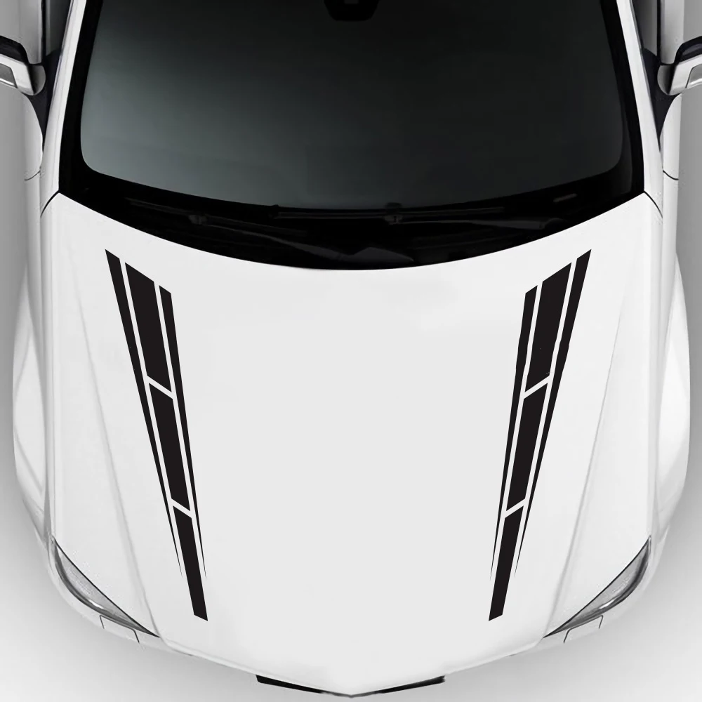 

Car Auto Hood Racing Sports Stripe Cover Vinyl Decals Graphics Bonnet Stickers