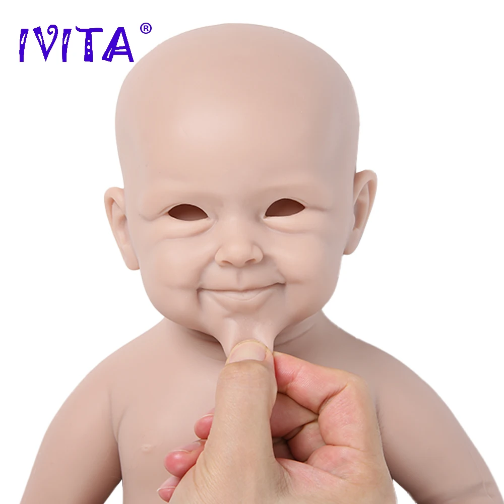 IVITA WG2011 48 см (19 дюймов) 4400 г Реалистичная силиконовая кукла для новорожденных неокрашенные куклы девочек