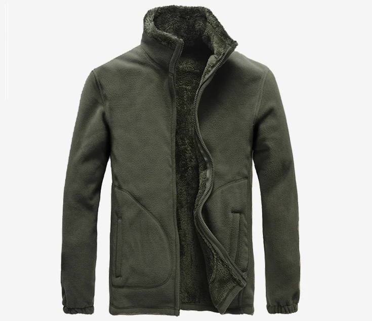 Men Male oversized Plus Size Fleece Warm Thermal Camp Fish Trek Hike Climb Cold Winter Autumn Spring Jacket Travel Coat