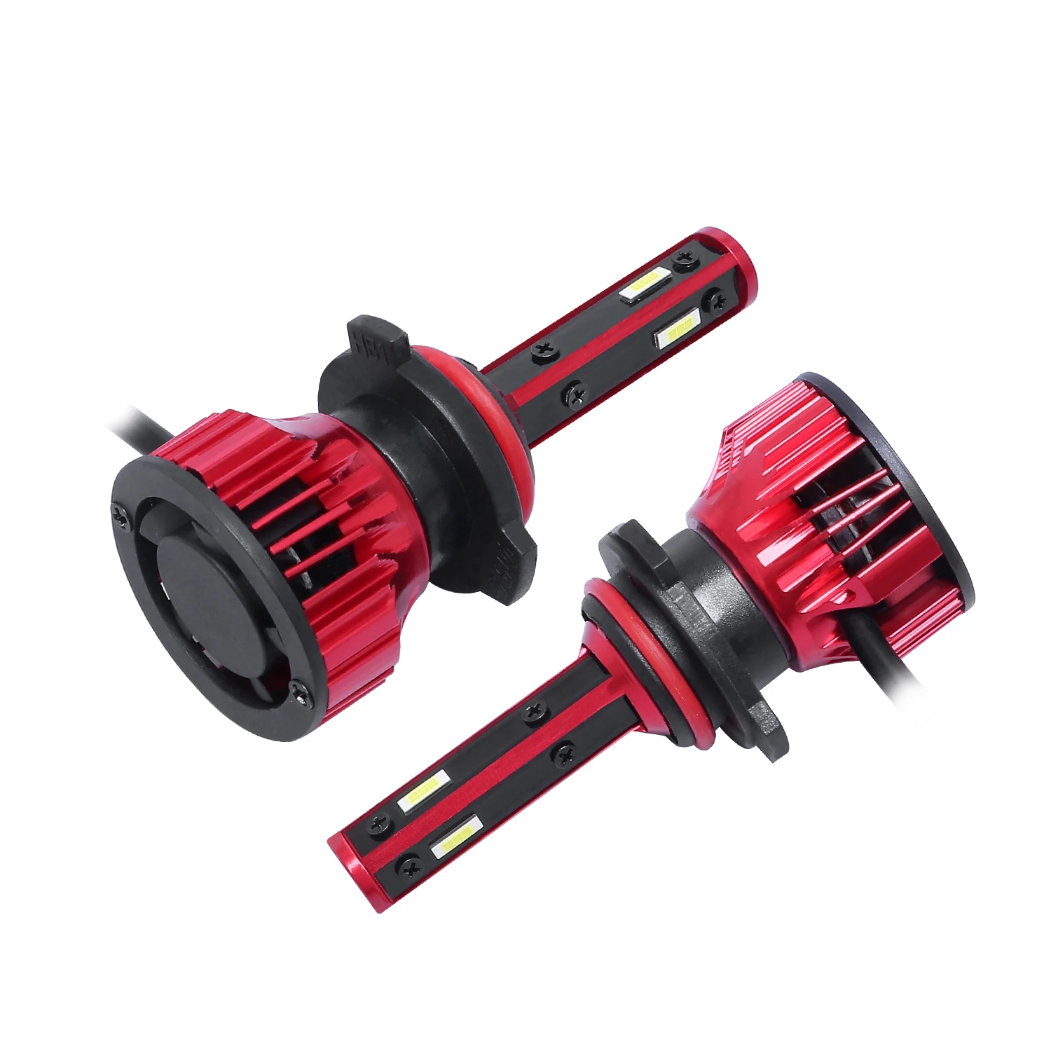 4-сторонняя 9005 светодиодный hHeadlight комплект 2000W 300000LM(Подол короче спереди и длиннее сзади) луч света 6500K* Источник света: CSP1860 принцип рассеивания тепла: вентилятор