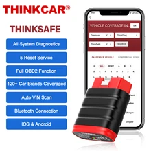 Thinkcar Thinksafe OBD2 סורק מקצועי קורא קוד מערכת מלא סריקה BRACK OIL SAS BLEED TPMS 5 אפס OBD 2 ABS כרית אוויר אוטומטית כלי אבחון תואם Bluetooth עבור iOS אנדרואיד