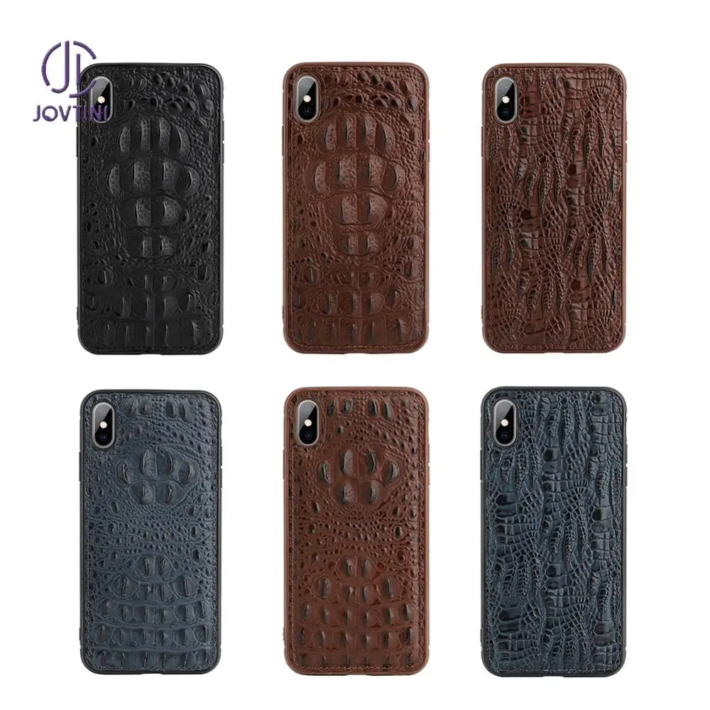 

Genuine Leather Crocodile pattern Phone Cover For iPhone X XS XR XS Max 8 Plus 8 7 Plus 7 6S Plus 6S 6 Plus 6 cowhide Phone Case