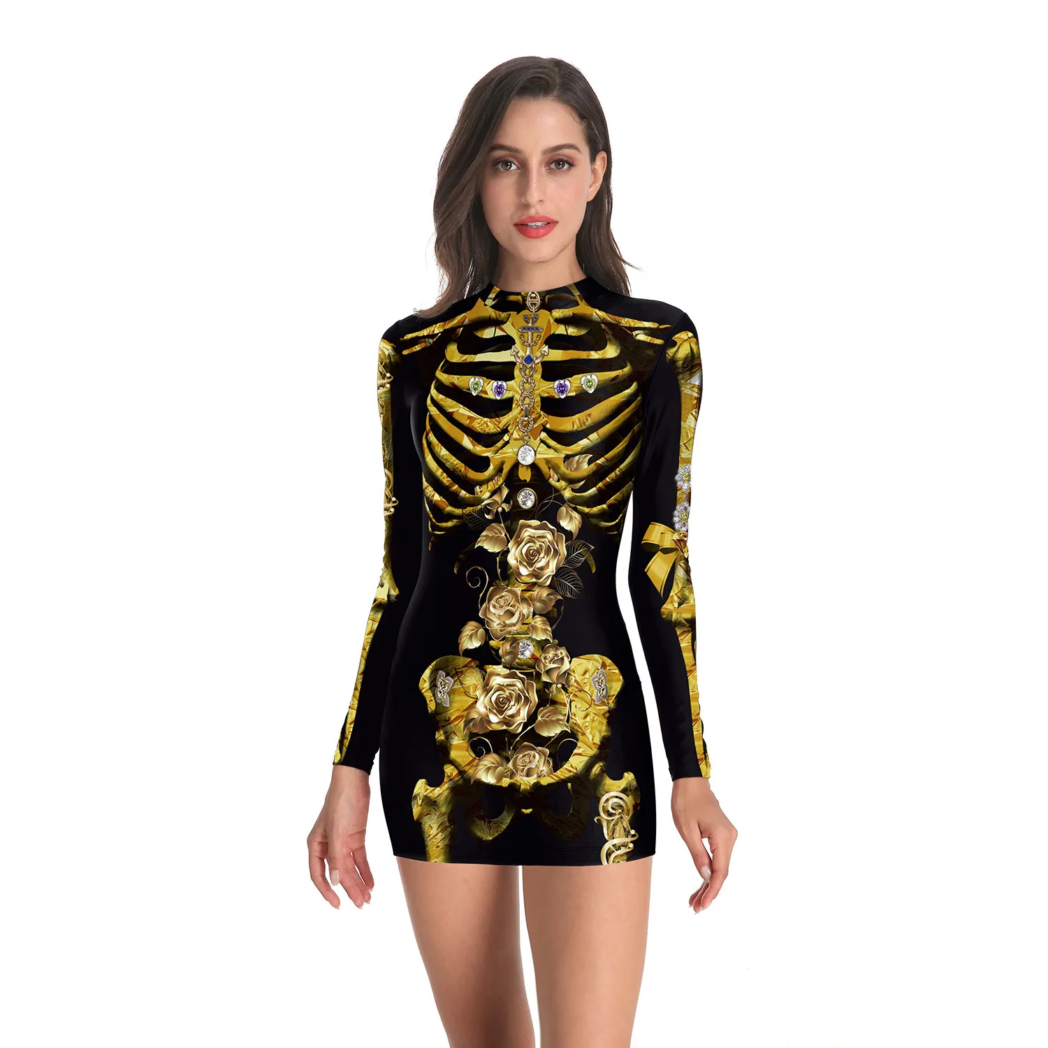 Хеллоуин Косплей платье Скелет боди с дизайном «Тыква» реквизит для карнавала дьявола больницы медсестры спектр привидения страшные костюмы