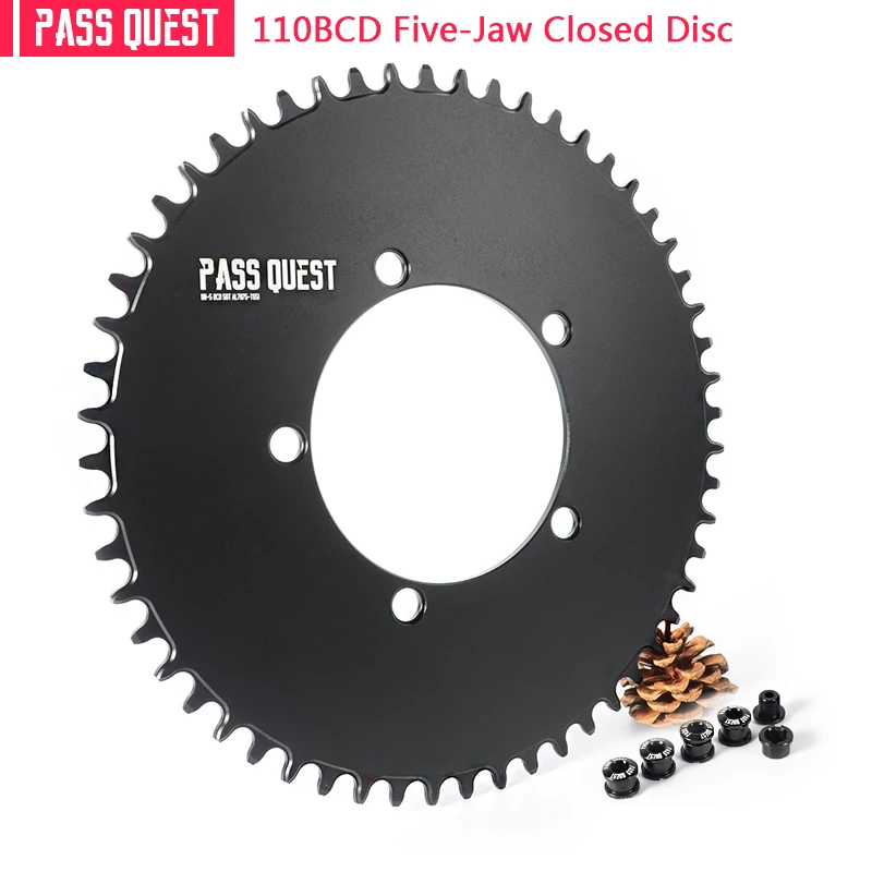 Pass Quest 110Bcd Rennrad Geschlossen Disc Monolitische 58T Fahrrad Kette/Kettenrad Sram Kurbel Rot Apex 3550