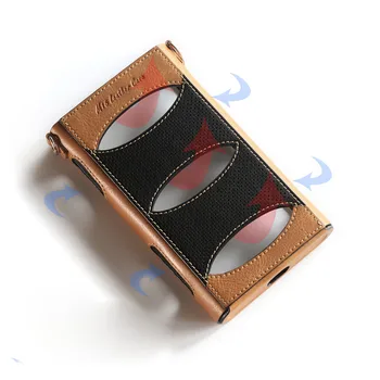 

Leather Case Protective Shell for FiiO M15 Music Player Double-color Housing Cover Case with Lanyard for FiiO M15 Music Player