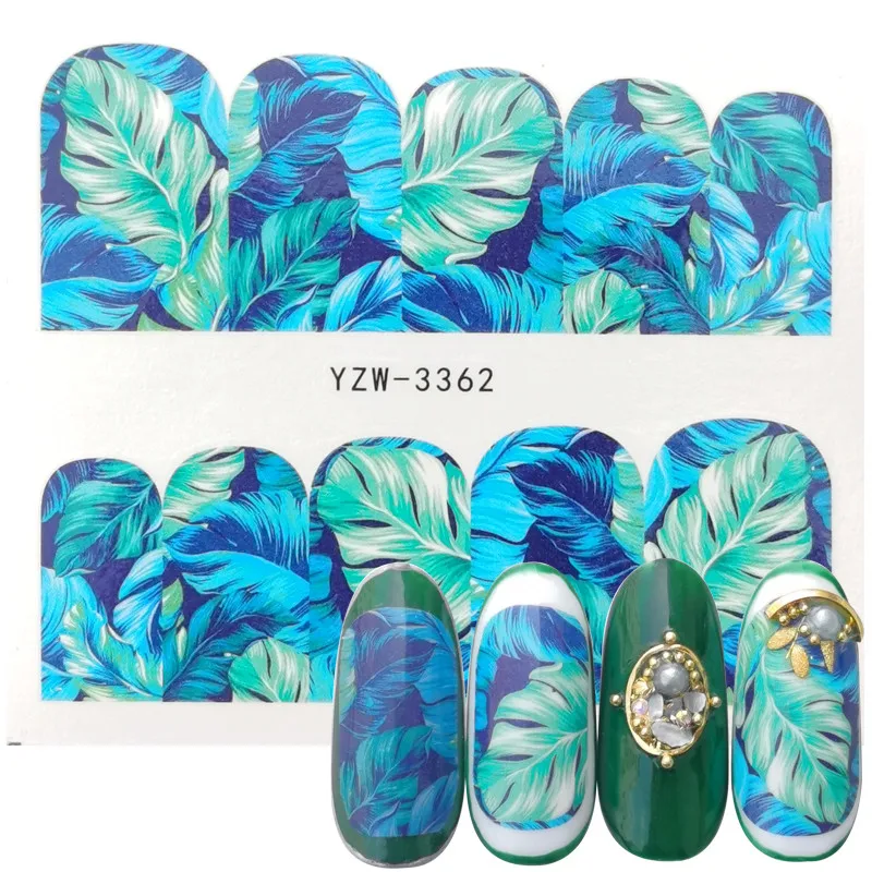 2021 New Nail Art Water Decals Small Fresh Style Sticker Leaves Design Full Wraps Transfer Foil Nails Decoration | Красота и здоровье
