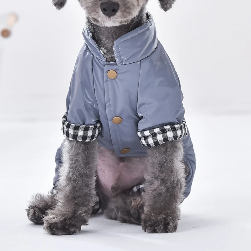 Smile Funny Dog CLothes Cool Pet Dog Costume Suit Puppy Pink Gray Red Winter Four LegsSnow Tracksuit Apparel Drop Shipping Goods