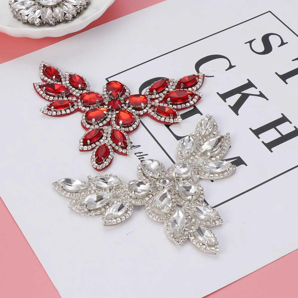 1 шт. вышивка стразы аппликации плоские сзади ручная работа свадебные туфли сумки