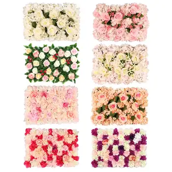 

60*40cm Artificial Flower Silk Rose Champagne Decorative Flower Wall Romantic Wedding Background Decoration DIY garland