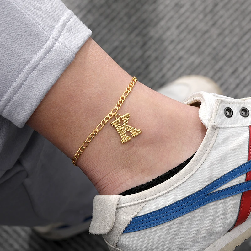 A-Z Alphabet Letter Initial Anklets For Women Gold Color Stainless Steel Leg Chain Female Ankle Bracelet Fashion Foot Jewelry A-Z Alphabet Letter Initial Anklets For Women Gold Color Stainless Steel Leg Chain Female Ankle Bracelet Fashion Foot Jewelry