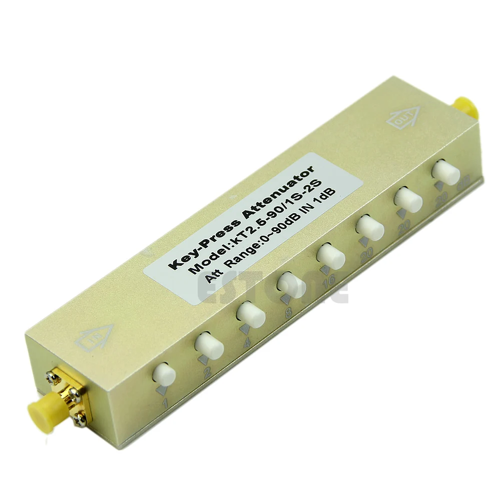 

New Adjustable Press Variable Attenuator 5W DC-2.5Ghz 0-90dB SMA 8-key step 1db D08A
