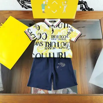 

Kids Clothing Set Summer New Fashion Kids Clothes Set T-Shirt Shorts Suit Brand Designer New Kids Printed Boys Girls Outfit