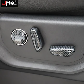 

JHO Plastic Carbon Grain Seat Adjustment Switch Overlay Cover Trim for Ford F150 2017-2020 Raptor 2019 2018 Car Accessories