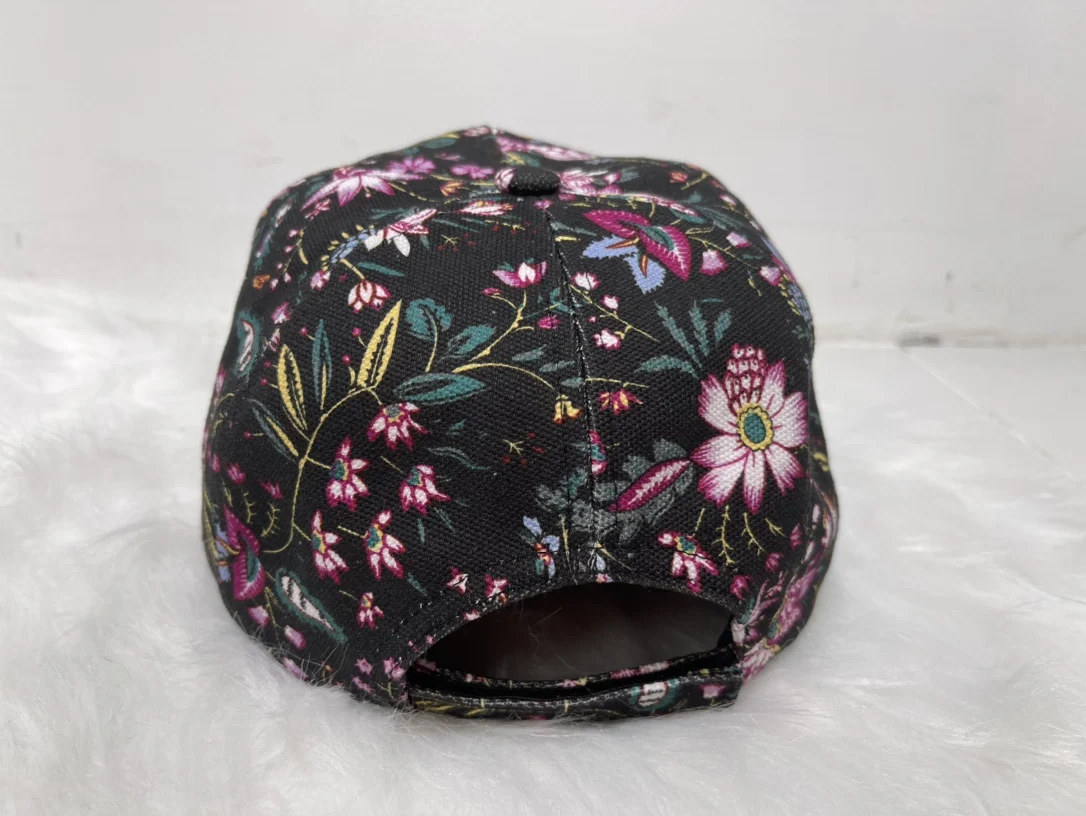Women's 100 Cotton Baseball Cap Floral Print Visors Caps Logo