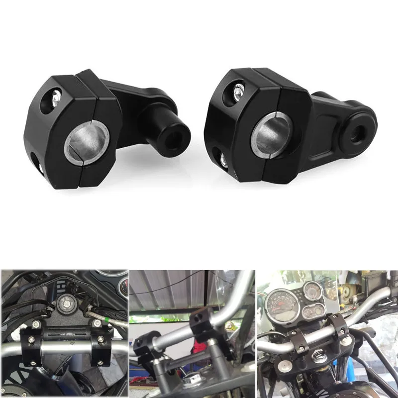 Универсальный анодированный 2 дюймов поворотными мотоцикл образного руля для 7/" 22 мм и 1-1/8" 28 мм держатель зеркала заднего вида для kawasaki klr