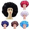 Extra Large Satin Sleep Cap High Quality Waterproof Shower Cap Protect Hair Women Hair Treatment Hat 6 Colors ► Photo 1/6