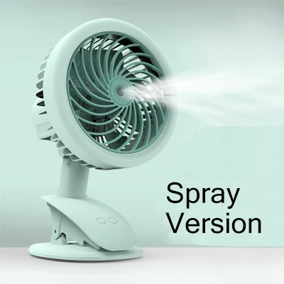 green with spray Мини портативный вентилятор охладитель воздуха кондиционер со светом Увлажнитель Арома вода спрей туман вентилятор Электрический Очиститель USB офисный Настольный - Цвет: green with spray