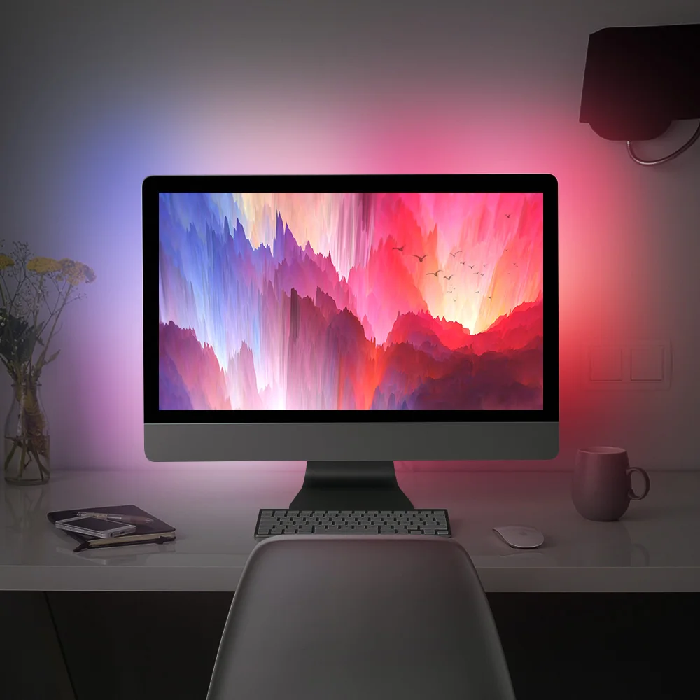 Светодиодная led подсветка монитора. Телевизор с подсветкой ambilight. Светодиодная led подсветка монитора. Светодиодная led подсветка монитора. Светодиодная led подсветка монитора.