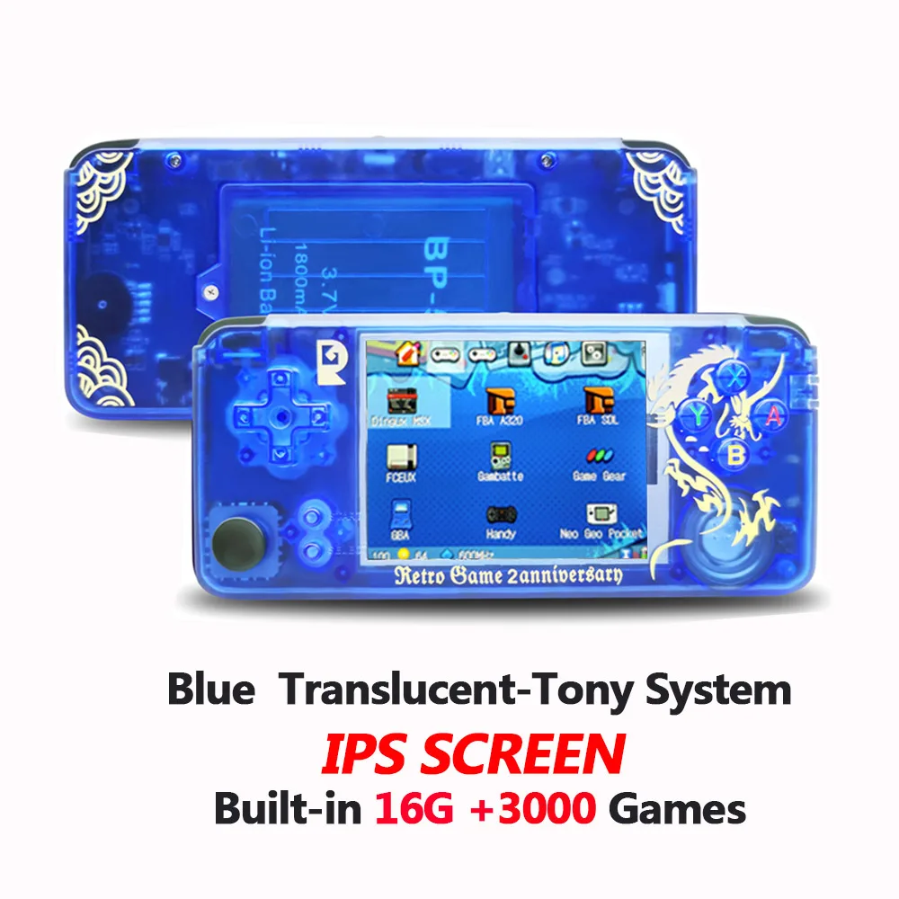Blue T 16G Rs-97 новая ограниченная серия ретро игры плюс Юбилейная видео игра 3000 игры Omron 32G TF rs97 семейный подарок consola Ретро ps1 ips - Цвет: Blue T 16G