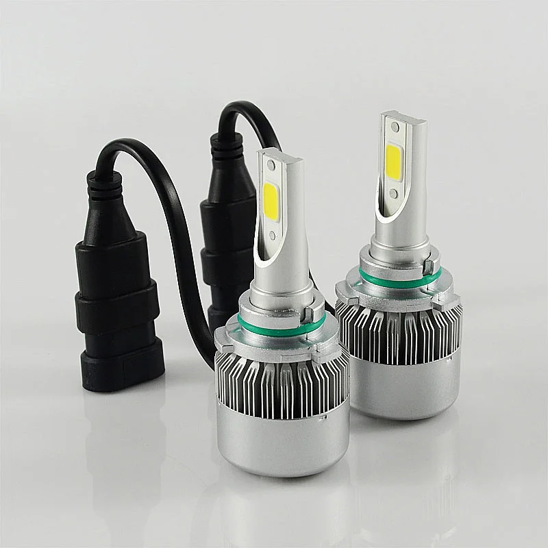2 Stuks High Power Koplamp Lampen C6 9005 Cob Chip Auto Led Koplamp HB3