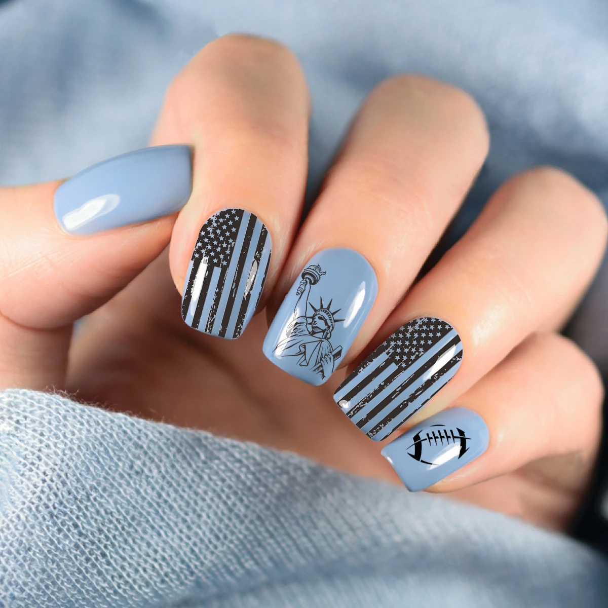 American Flag Nail Design