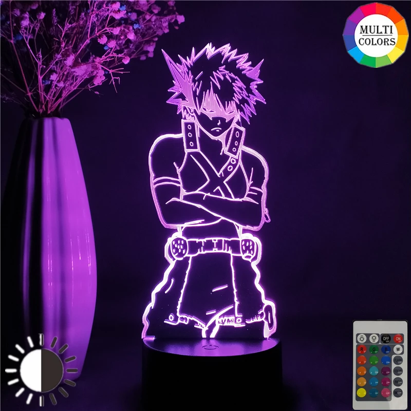 Фигурка аниме Моя геройская Академия Bakugou Katsuki светильник фигурка манги 3D