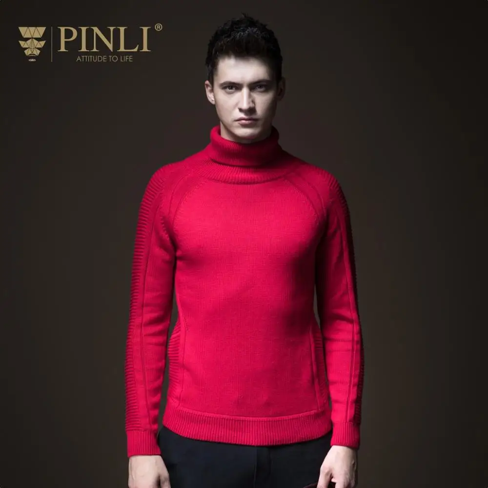 Pinli 2020 Зимний новый скидочный габаритный тонкий однотонный водолазка Wei Bo теплые