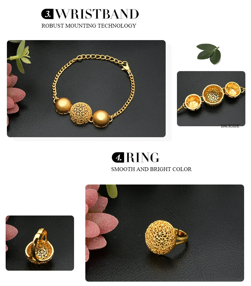 Nigerian Wedding Jewelry Set Bridal Necklace Earrings Bracelet Ring Sets Dubai Italian Gold Plated Big African 24k Jewellery Nigerian Wedding Jewelry Set Bridal Necklace Earrings Bracelet Ring Sets Dubai Italian Gold Plated Big African 24k Jewellery