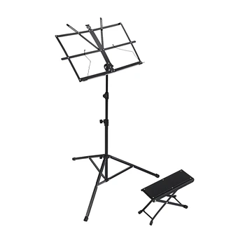 

SEWS-Guitar Footstool Footrest Rest Acoustic with Music Stand Bracket Accessorie Guitar Accessory Footstool Stand Rest