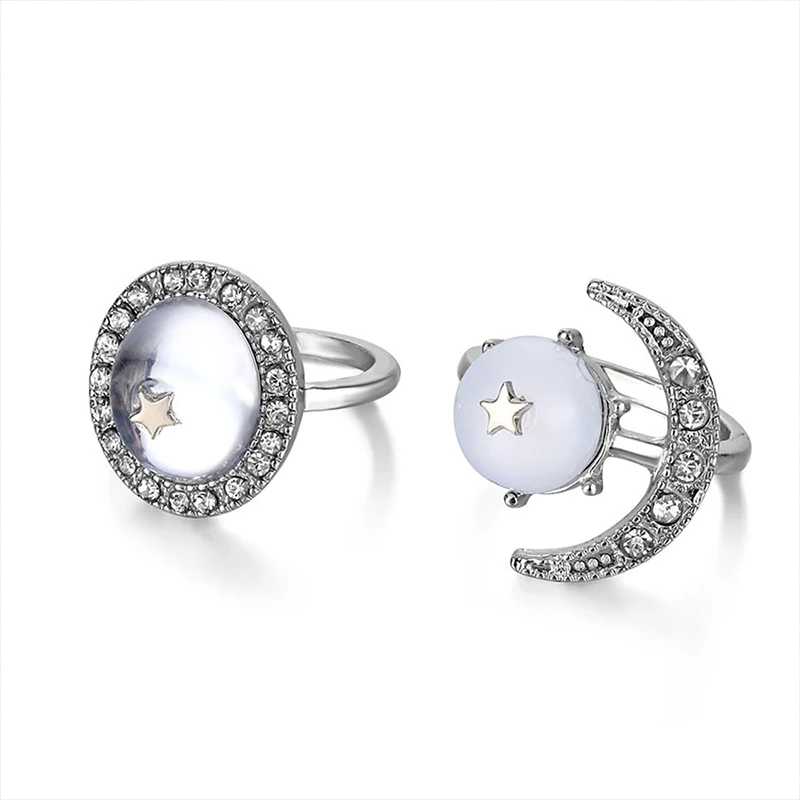 Fashion Luxury Star&Moon Zircon Women Rings Jewelry Wedding Party AAA Zircon Rings Personality Jewelry Valentine Accessory Gifts Fashion Luxury Star&Moon Zircon Women Rings Jewelry Wedding Party AAA Zircon Rings Personality Jewelry Valentine Accessory Gifts