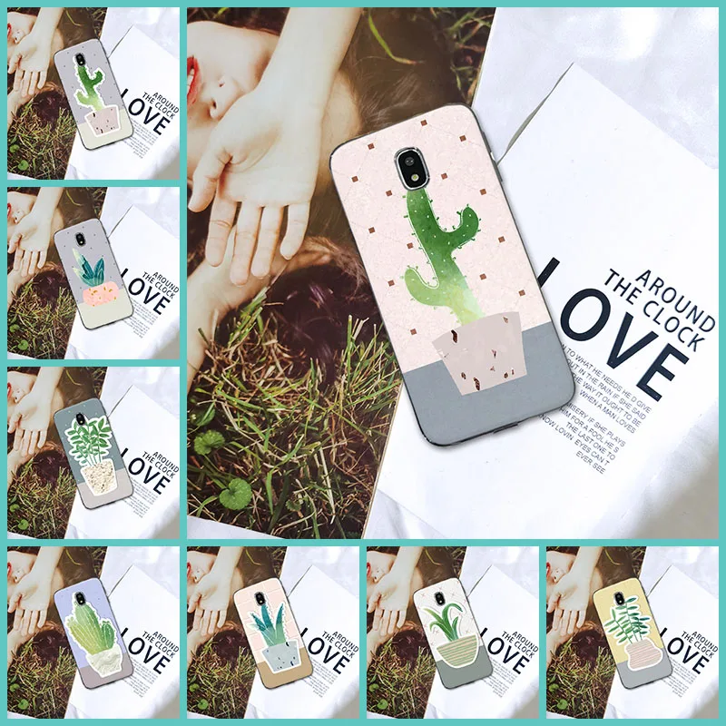 Чехол для Samsung Galaxy J4 J6 J8 Plus чехол с изображением кактуса J2 J5 J7 Prime J3 2015 2016 | Мобильные