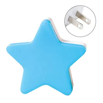 

Novelty Children LED Light Mini Star Flashlight AC110/220V Pulg-in Wall Socket Bedside Lamp EU/US Light Sensor Control Lamp