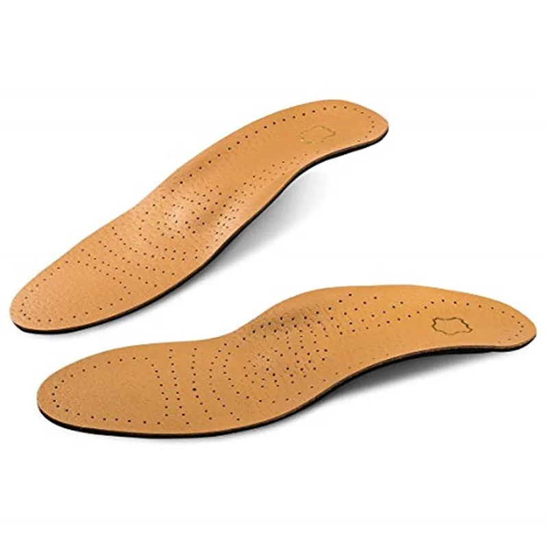 

Leather Latex Orthopedic Foot Care Insole Antibacterial Active Carbon Orthotic Arch Support Instep Flat Foot Shoe Pad