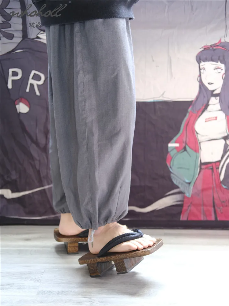 Japanese Geta Wooden Clogs Sandals Cosplay Shoes Flip Flops for Men Women