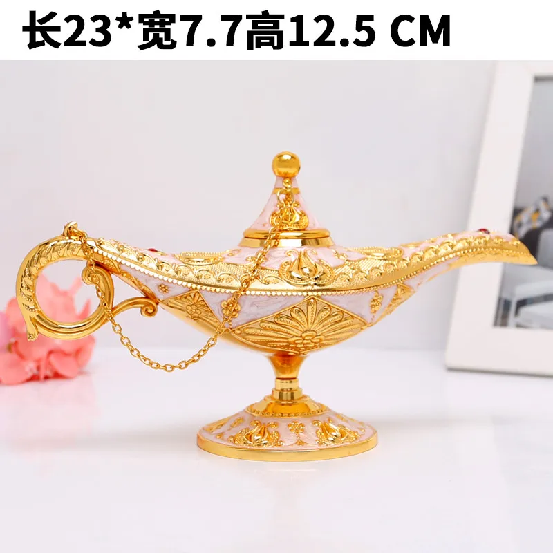 European Creative Aladdin Lamp Sesame Classical Crafts Decoration Creative Ornaments Props Wishing LampOil High Grade of Temple