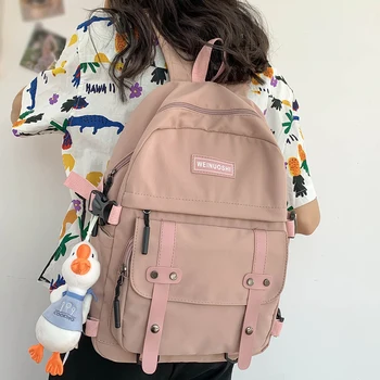 

College Student Women School Bag Book Cute Ladies Backpack Female Waterproof Nylon Bags Kawaii Girl Fashion Backpack 2020 Trendy