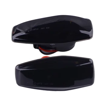 

1 Pair Car Dynamic LED Side Marker Repeater Indicator Turn Signal Light Lamp 12V Black Fit for Hyundai i10 Getz Kia Sedona
