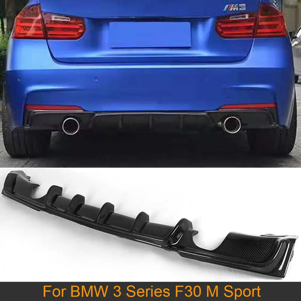 3 Series Carbon Fiber Rear Bumper Diffuser For Bmw F30 M Sport 3i 325i 328i 335i 12 17 Rear Bumper Diffuser Lip Spoiler Frp Aliexpress