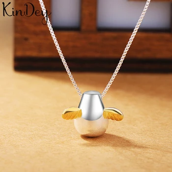 

Kindey Bijoux New Arrivals 925 Sterling Silver Wings Necklaces For Women Long Necklaces Pendants Collar Girls Gifts