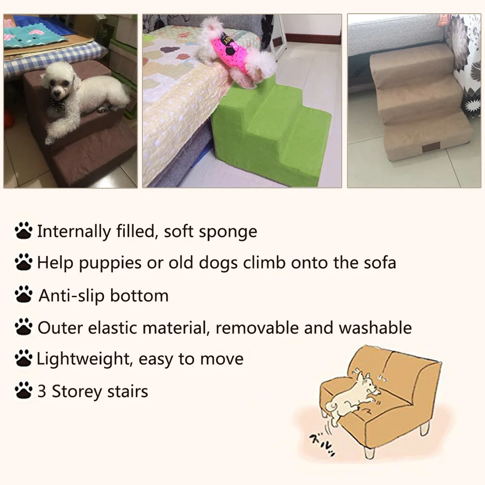 3 Steps Ladder Small Dog House For Puppy Cat Pet Dog Stairs Pet