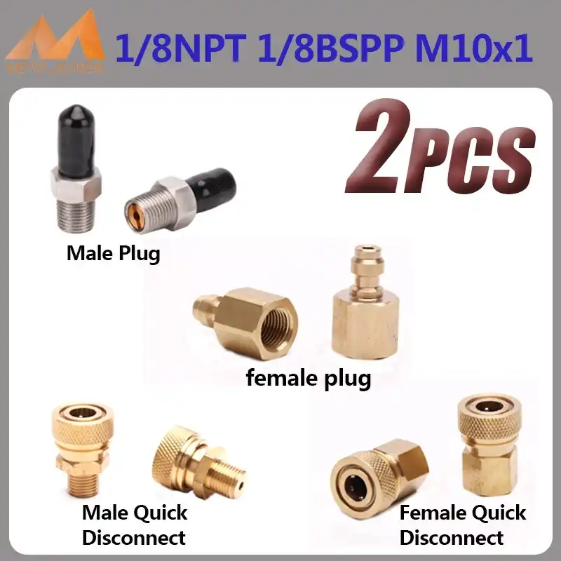 2 Pack - Quick Disconnect Adapter for Paintball PCP Male