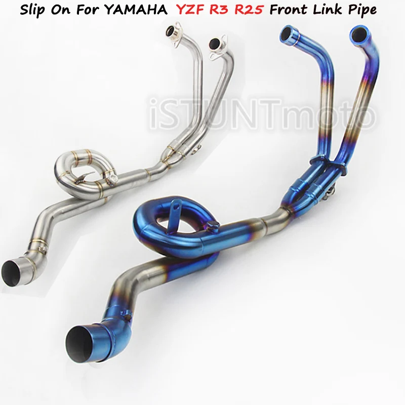 

Slip On For Yamaha YZF R3 R25 R30 Motocycle Escape Modified Full System Racing Exhaust Muffler Front Connection Middle Link Pipe