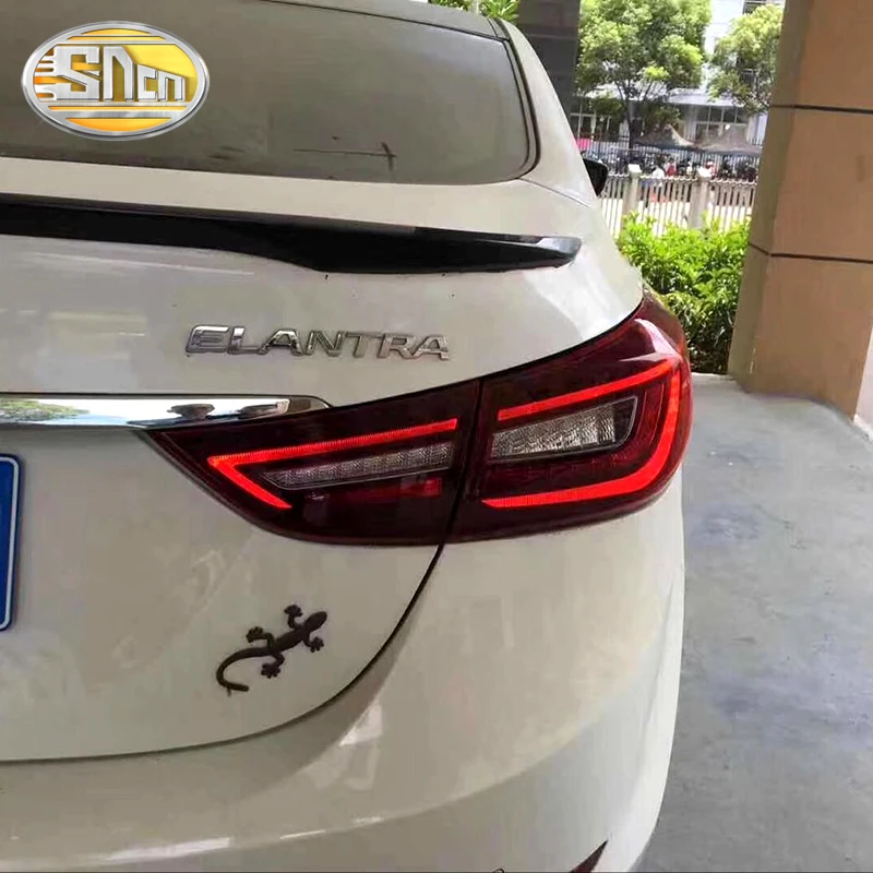 Автомобильный светодиодный задний фонарь для hyundai Elantra 2011- задний ходовой свет+ стоп-сигнал+ обратный+ Динамический сигнал поворота