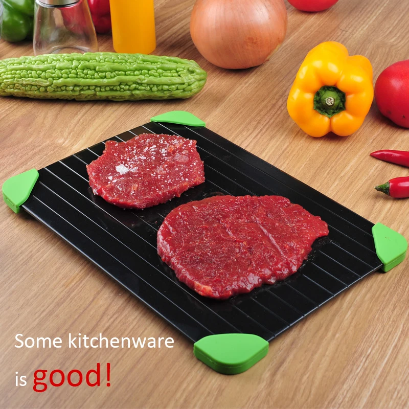 1pcs Fast Defrost Tray Fast Thaw Frozen Food Meat Fruit Quick Defrosting  Plate Board Defrost Tray Thaw Master Kitchen Gadgets