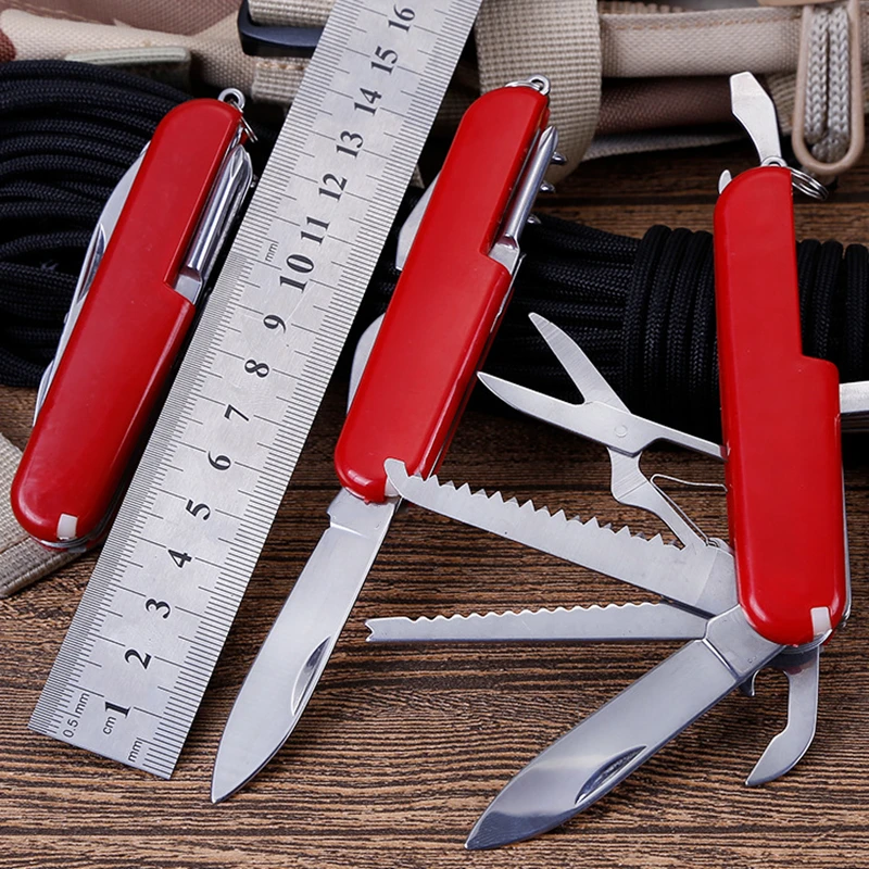 

Multifunction Folding Swiss Pocket Knife Army Survival Outdoor Camping Tool Stainless Steel Pocket-Size Hunting knives
