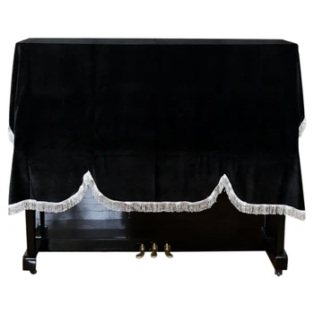 

Piano Cover Anti Scratch Upright Vertical Soft Gold Velvet Protective Non Slip Keyboard Washable Dust Proof Universal Practical