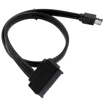 

12V 0.5 m SATA 22 pin motherboard Power eSATA USB 2 in 1 data cable Weight: 52g